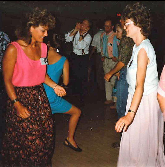 Tammy Wiederrich and friends getting their dance on.